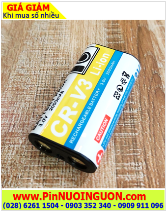 Pin sạc CR-V3, Pin sạc 3v Lithium Li-ion CR-V3 với 2000mAh / 50mm x 25mm x 13mm (Hongkong)